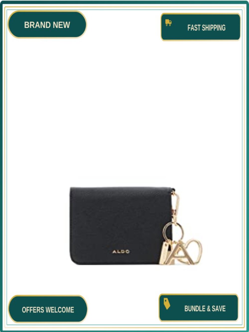 Faux Leather Wallet Magnetic Closure Multiple Pockets